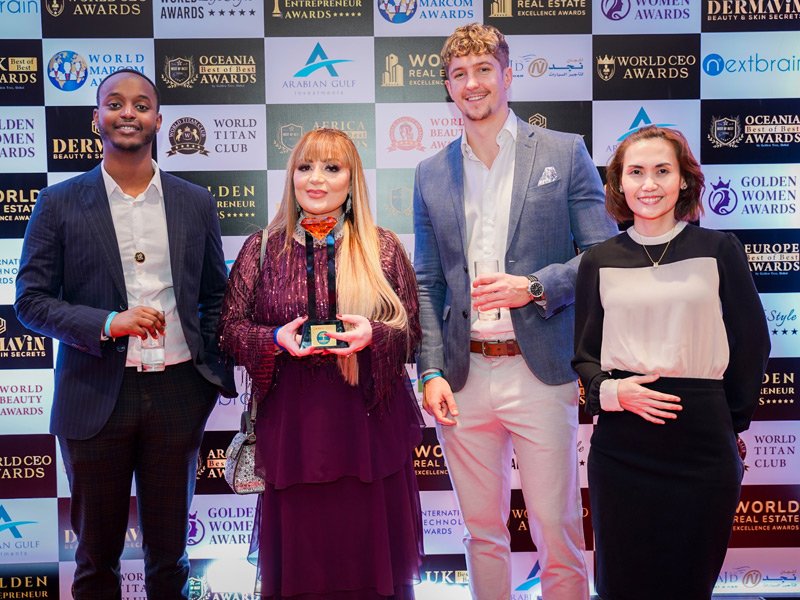 A celebratory hospitality awards moment