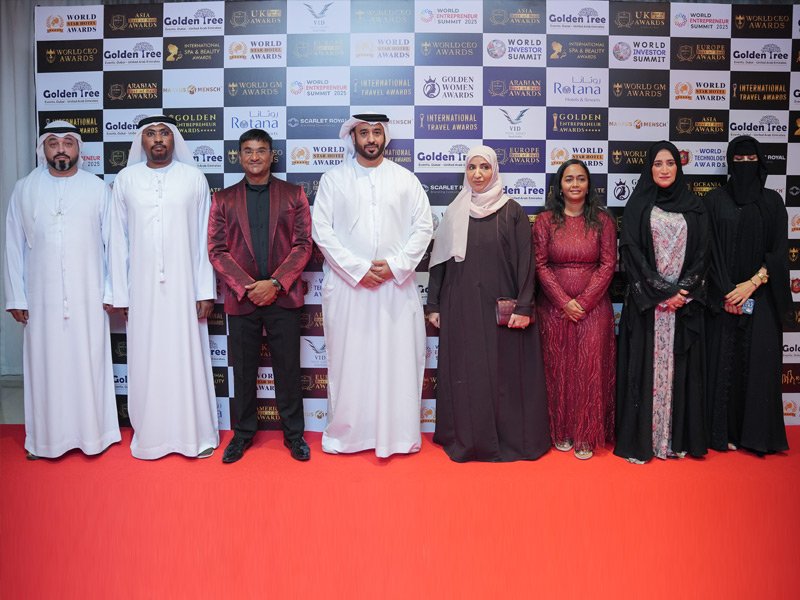 Award winners celebrating at the ceremony